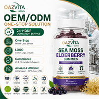 OAZVITA Vlierbessenvitamine C Gummies Private Label Voedingssupplement Biologische Bulk Zwarte Vlierbessengummies