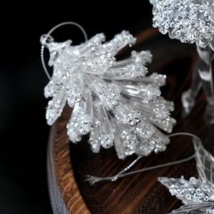 LINGKAI Transparent Acrylic Christmas Hanging Ornaments Ballet Dancer Deer Tree <b>Snowflake</b> Shape Xmas Tree Pendant - Product Image 5