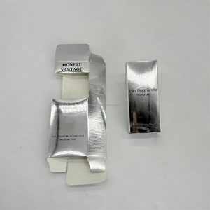 Boîtes en carton rigide argentées pour pinceaux de maquillage, avec logo personnalisé en relief, recyclables, pour pinceaux à cheveux - Product Image 3