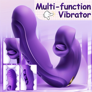 Nova Chegada 4-em-1 Rose Shaped Sex Toy Multi-Function Clit Sucker Vibrador com Tongue Estimulador de Ponto G para As Mulheres - Product Image 3