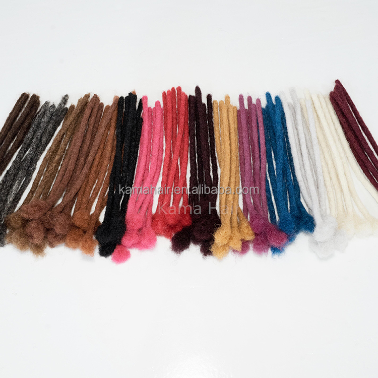 KAMA 0.6cm Gray Dreads Wholesale Crochet Braid Kinky Dreadlocks Human Hair Extensions for Black Hair Detail Section 9