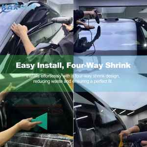 <span class=keywords><strong>Film</strong></span> teinté céramique nano Pro 01% VLT 60 po x 100 pi 2 plis, haute réjection de <span class=keywords><strong>chaleur</strong></span>, <span class=keywords><strong>film</strong></span> de confidentialité pour vitres de voiture, 99% IRR, facile à poser soi-même - Product Image 5