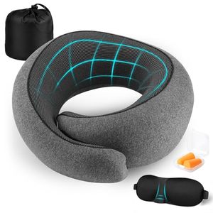 Custom Logo Portable Washable Soft U-shaped <b>Memory</b> <b>Foam</b> Car & Camping Travel Pillow for Neck Support - Product Image 1