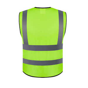 เสื้อกั๊กนิรภัย20471 Hi VIS Ansi Class 1 En เสื้อแจ็กเก็ตสีสะท้อนแสง2กระเป๋าแบบสั่งทำ - Product Image 5