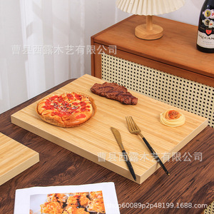 Planche à découper en bois, séparateur de cuisine, planche à découper simple pour aliments cuits et fruits, planche à découper double face, planche à steak - Product Image 2