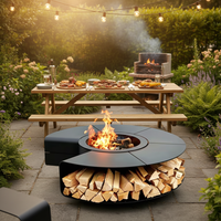 Brasero autonome européen pour jardin et terrasse, table de chauffage extérieure à bois, origine Chine