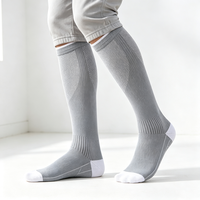 Chaussettes de baseball personnalisées en maille respirante, hauteur genou, compression performante, chaussettes athlétiques avec logo
