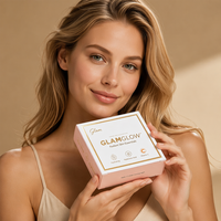Boîte d'emballage cosmétique personnalisée imprimée, boîte pliante en carton estampée à l'or pour ensemble de sérum de soin de la peau