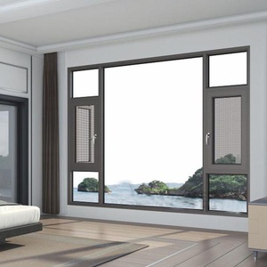 กระจกเทมเปอร์แบบสวิงสำหรับตกแต่งแบบเสมือนกระจกหน้าต่างอะลูมิเนียมสไตล์โมเดิร์น - Product Image 5