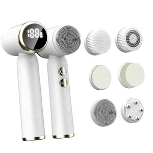 Brosse nettoyante électrique pour le visage 6 en 1, écran LCD, portable, étanche, massage du visage, brosse rotative pour le nettoyage du visage - Product Image 2