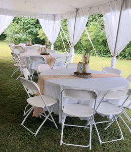 <strong>White</strong> <strong>Round</strong> Folding Plastic <strong>Dining</strong> <strong>Table</strong> 60 Inch Outdoor Wedding Latest Bulk Supply <strong>Tables</strong> for Events Party - Product Image 6