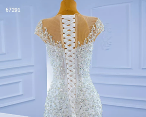 Robe de mariée perlée 2025 avec broderie, sequins et perles, traîne balayante, robes de mariée formelles, Vestidos De Noiva - Product Image 4