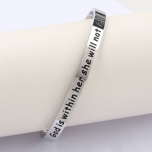 Waterproof Anti Tarnished 316L Stainless Steel Fashion <b>Bracelet</b> & <b>Bangle</b> Inspirational <b>Bracelets</b> For Women Men - Product Image 3