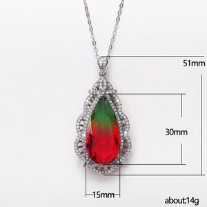 Elegante Collar con Colgante de Lágrima Grande para Mujer, Cadena para Clavícula, Estilo Moderno - Product Image 4