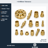Pièces industrielles tournées sur commande CNC, fournisseur OEM, précision ±0,005 mm, ISO 9001, tournage de précision en laiton H59
