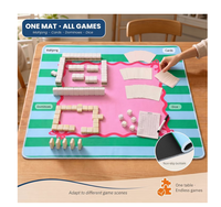 Tapis de jeu de Mahjong anti-plis de 3 mm antidérapant avec coussin amortissant pour Mahjong américain et poker
