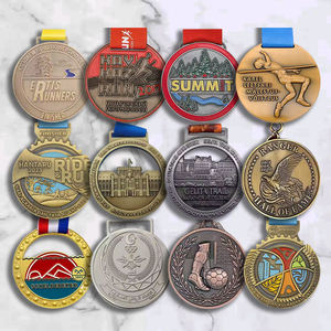 Médailles personnalisées du championnat de tennis de France |   Récompenses en métal écologiques <span class=keywords><strong>or</strong></span>/argent/bronze avec ruban dégradé gravé au laser UV - Product Image 3