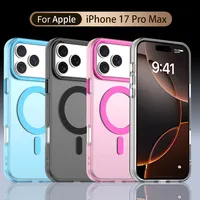 Coque Antichoc Mate Bonbon Tendance 2025 pour iPhone 17 Pro Max, en Plastique Rigide avec Charge Sans Fil et Protection d'Objectif Intégrée