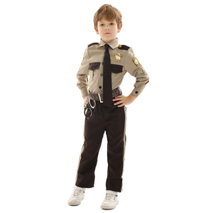Enfants habiller jeu <span class=keywords><strong>de</strong></span> rôle Costume <span class=keywords><strong>shérif</strong></span> Costume garçons flic Cosplay Costume - Product Image 1