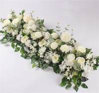 Guirlande décorative en roses de soie artificielles pour arche, chemin de table, rangée de fleurs pour mariage, Halloween, Nouvel An chinois, remise de diplôme, toile de fond