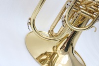 Band Mellophone FMP-150 F Key Brass Body Gold Lacquer Wind Instrument Student Mellophone with Protective Foam Case