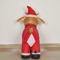Mouton gonflable de Noël de 4 pieds, chèvre gonflable avec éclairage LED, animaux de ferme gonflables, décoration de jardin de Noël