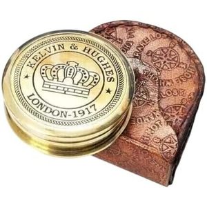 Alfa Nautical Brass Compass Analog Dial Portable Pocket <b>Hiking</b> Navigation Tool Vintage <b>Gift</b> Collectible - Product Image 3
