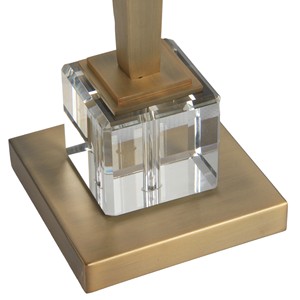 Lampada da Tavolo Alta con Accenti in Cristallo, Design Moderno in Metallo per Camera da Letto, Soggiorno, Comodino e Scrivania - Product Image 2