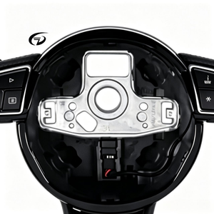 Volante de cuero genuino con base plana mejorado para <span class=keywords><strong>Audi</strong></span> TT, TTS, TTRS, R8 V8 <span class=keywords><strong>V10</strong></span> - Product Image 5