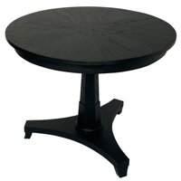 Table basse ronde classique D135 en chêne massif, style rustique français vintage, pour salle à manger, salon, mariage, bar