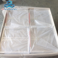Panier d'autoclave en treillis perforé en fil d'acier galvanisé, filtres haute efficacité, traitement par pliage, poli brillant