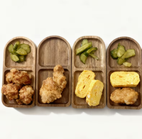 Plateau de service en bois avec poignées en métal plaqué or, compatible lave-vaisselle, pour contact alimentaire, décoration intérieure, mariage