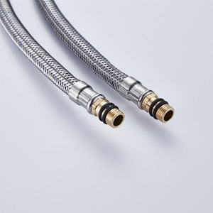 Manguera de Entrada de Acero Inoxidable Yao Peng, 4 Puntos, Corrugada, Engrosada, de un Solo Extremo, Superficie Cromada, para Montaje en Pared, Grifo de Baño - Product Image 2