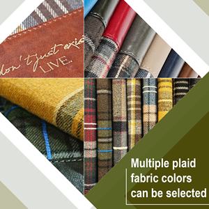 Cuaderno de Lujo con Caja de Regalo Disponible, Tamaños A5 y <span class=keywords><strong>A6</strong></span>, Logotipo Personalizado, Cubierta de Tela Escocesa y Cuero PU, Patrón Tartán, Marca Corporativa, Pedidos al por Mayor - Product Image 4