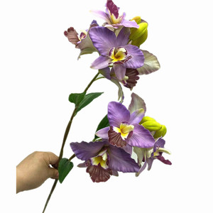 Plante d'orchidée Phalaenopsis artificielle faite à la main, 11 têtes, deux fourches, grand <span class=keywords><strong>cymbidium</strong></span> pour la fête des mères - Product Image 3
