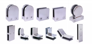 多功能半圆形玻璃栏杆系统夹具不锈钢五金，用于室内楼梯和室外露台泳池围栏 - Product Image 5