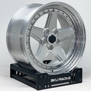 Jantes Bku forgées en 3 parties <span class=keywords><strong>5x112</strong></span> 17 18 19 pouces Ba Rock pour Mercedes 450SEL W123 W107 W108 W114 W115, jantes en alliage polies - Product Image 1
