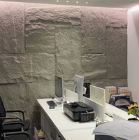 Panneau mural en pierre artificielle en polyuréthane pour extérieur et intérieur, imitation pierre de champignon en PU