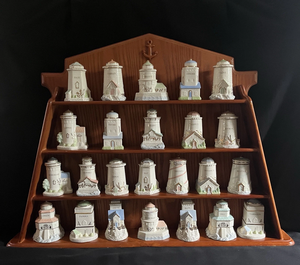 Seaside Spice Jars Lighthouse Collection <span class=keywords><strong>Casa</strong></span> de porcelana Frascos de especias Cerámica Vintage House Spice Jar - Product Image 2