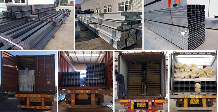 Prefab Workshop Steel Structure Warehouse Grid Q355B Material