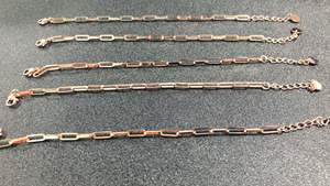 قلادة سلسلة غير تقليدية من 9 مشابك جديدة على الموضة لعام 2020 قلادة سلسلة مستطيلة الشكل من الذهب - Product Image 3