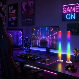 Barres lumineuses LED intelligentes RVB à intensité variable avec synchronisation musicale et contrôle par application pour salle <span class=keywords><strong>de</strong></span> jeux, décoration intérieure, Tuya Wifi, couleurs personnalisables, veilleuse <span class=keywords><strong>de</strong></span> bureau - Product Image 5