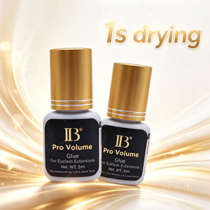 Colle pour extensions de cils individuels super résistante, séchage rapide en 1 seconde, IB <span class=keywords><strong>Pro</strong></span> Volume 5ml, sans latex, colle noire coréenne - Product Image 1