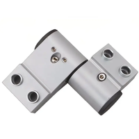 Charnière 3D en aluminium de couleurs personnalisées brillantes robustes charnières pivotantes pour porte en aluminium