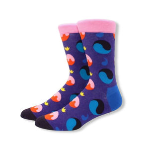 Chaussettes en coton tricoté à motif animalier, longueur ras du cou, pour la mode printanière, avec logo personnalisable sur le corps, le bord et le bas - Product Image 4