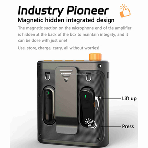 Clavax CLLM-M29 Mini Xách Tay Loa Loa Với Nhúng Đôi <span class=keywords><strong>Clip</strong></span>-On Lavalier Micro Không Dây Cho Giáo Viên Ngoài Trời - Product Image 2