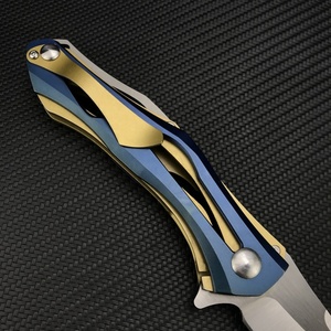 Cuchillo de bolsillo para caza al aire libre con hoja de 3.54 pulgadas 8Cr13Mov, cuchillo plegable EDC 8Cr13Mov para camping, cuchillo para camping al aire libre DIY OEM. - Product Image 4
