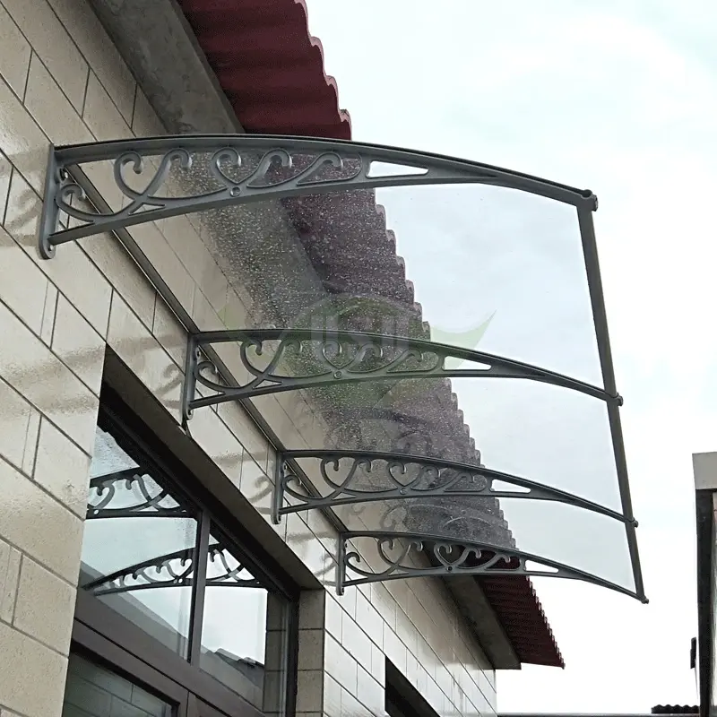 Plastic Bracket Metal Aluminium awning supports door canopy roof rain awning Canopies Polycarbonate Door Canopy Awning