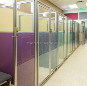 Abri pour chiens de luxe de qualité supérieure 304 chenils pour chiens en acier inoxydable isolation complète panneaux HDPE fermeture à bouton verre métal Cage pour chien - Product Image 2