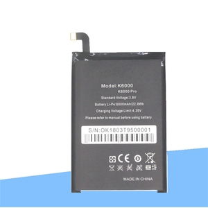 K6000 6000mAh Replacement <b>Battery</b> for Oukitel K6000 Pro 4G LTE CE RoHS Wholesale Bulk High Capacity High Quality - Product Image 1